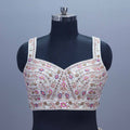 Ivory Multicolor Printed Silk Lehenga Choli with Embroidered Blouse Dupatta