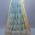 Multicolor Printed Silk Lehenga Choli with Orange Embroidered Blouse Dupatta