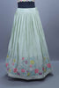 Mint Green Embroidered Georgette Lehenga Choli with Dupatta