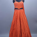 Rust Orange Heavy Embroidered Designer Lehenga Choli Party Wear