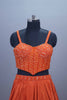 Rust Orange Heavy Embroidered Designer Lehenga Choli Party Wear