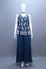 Navy Blue Silk Palazzo Set with Sleeveless Kurti Dupatta 