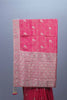 Rani Pink Embroidered Saree with Heavy Silver Border Tassel Pallu