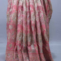 Pink Banarasi Silk Saree Rich Traditional Border Festive Wear