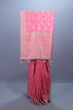 Hot Pink Banarasi Silk Saree with Elegant Zari Ornate Border Tassel Pallu
