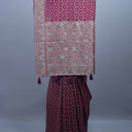 Wine Purple Banarasi Silk Saree with Zari Heavy Traditional Border Tassel Pallu