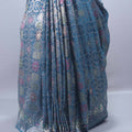 Blue Banarasi Brocade Silk Saree with Zari Weaving Rich Pallu Design