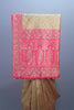 Olive Green Rani Pink Banarasi Silk Saree with Heavy Zari Border