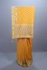 Mustard Yellow Banarasi Silk Saree with Gold Zari Butti Work,