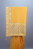 Mustard Yellow Banarasi Silk Saree with Gold Zari Butti Work,
