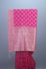 Rani Pink Banarasi Silk Saree with Heavy Gold Zari Woven Border