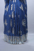 Royal Blue Georgette Saree with Heavy Silver Zari Embroidered Border