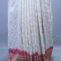 White Red Banarasi Silk Saree with Rich Zari Heavy Traditional Border