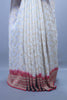White Red Banarasi Silk Saree with Rich Zari Heavy Traditional Border