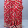 Red Banarasi Silk Saree with Rich Zari Traditional Motif Design Saree