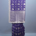 Purple Banarasi Silk Saree with Intricate Silver Motifs and Rich Border 