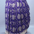 Purple Banarasi Silk Saree with Intricate Silver Motifs and Rich Border