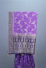 Royal Purple Embroidered Silk Saree with Heavy Silver Zari Border Pallu