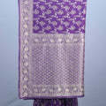 Royal Purple Embroidered Silk Saree Heavy Silver Zari Border Pallu