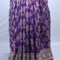 Royal Purple Embroidered Silk Saree Heavy Silver Zari Border Pallu
