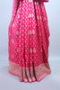 Rani Pink Embroidered Bandhani Silk Saree Heavy Zari Stone Work Border