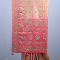 Golden Beige Traditional Silk Saree Rich Red Zari Work Heavy Border