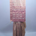 Dusty Rose Traditional Silk Saree Rich Zari Weaving and Heavy Border
