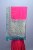 Rani Pink Traditional Silk Saree with Sea Green Zari Heavy Designer Border