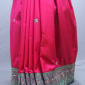 Rani Pink Traditional Silk Saree with Sea Green Zari Heavy Designer Border