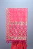 Rani Pink Banarasi Silk Saree Motifs Heavy Border Tassel Pallu