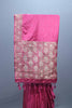 Wine Pink Embroidered Silk Saree with Heavy Zari Border Booti Work