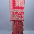 Red Embroidered Silk Saree with Heavy Zari Traditional Motifs Designer Pallu