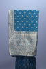 Teal Blue Banarasi Silk Saree with Silver Zari Buta Heavy Traditional Border