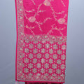 Hot Pink Georgette Saree with Heavy Embroidery Sequin Work