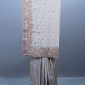 Ivory Embroidered Silk Saree with Heavy Zari Border Delicate Buti Work