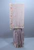 Lavender Embroidered Silk Saree Multicolor Floral Border  Zari Buti Work