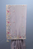 Lavender Embroidered Silk Saree Multicolor Floral Border  Zari Buti Work