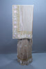 Beige Embroidered Silk Saree Pastel Floral Border Delicate Zari Buti Work