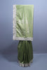 Pista Green Banarasi Silk Saree Heavy Zari Weaving Embroidered Border 