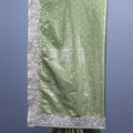 Pista Green Banarasi Silk Saree Heavy Zari Weaving Embroidered Border