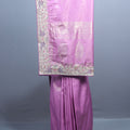 Pink Banarasi Silk Saree Heavy Zari Embroidered Border Designer Pallu 
