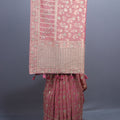 Blush Pink Banarasi Silk Saree Gold Zari Floral Weaving Rich Designer Border