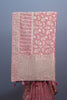 Blush Pink Banarasi Silk Saree Gold Zari Floral Weaving Rich Designer Border