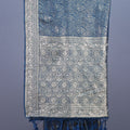 Blue Banarasi Silk Saree with Silver Zari Weaving Rich Brocade Pallu