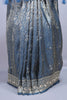 Blue Banarasi Silk Saree with Silver Zari Weaving Rich Brocade Pallu