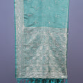 Green Banarasi Silk Saree with Silver Zari Weaving Brocade Pallu