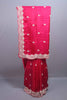 Hot Pink Silk Saree Heavy Zari Embroidered Border Buti Work 