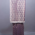 Lavender Purple Silk Saree Geometric Pattern Floral Zari Embroidered Border 