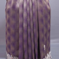 Lavender Purple Silk Saree Geometric Pattern Floral Zari Embroidered Border