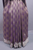Lavender Purple Silk Saree Geometric Pattern Floral Zari Embroidered Border